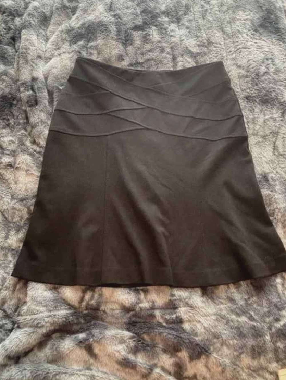 Alfani Black A-Line Skirt with Band Panel Waist